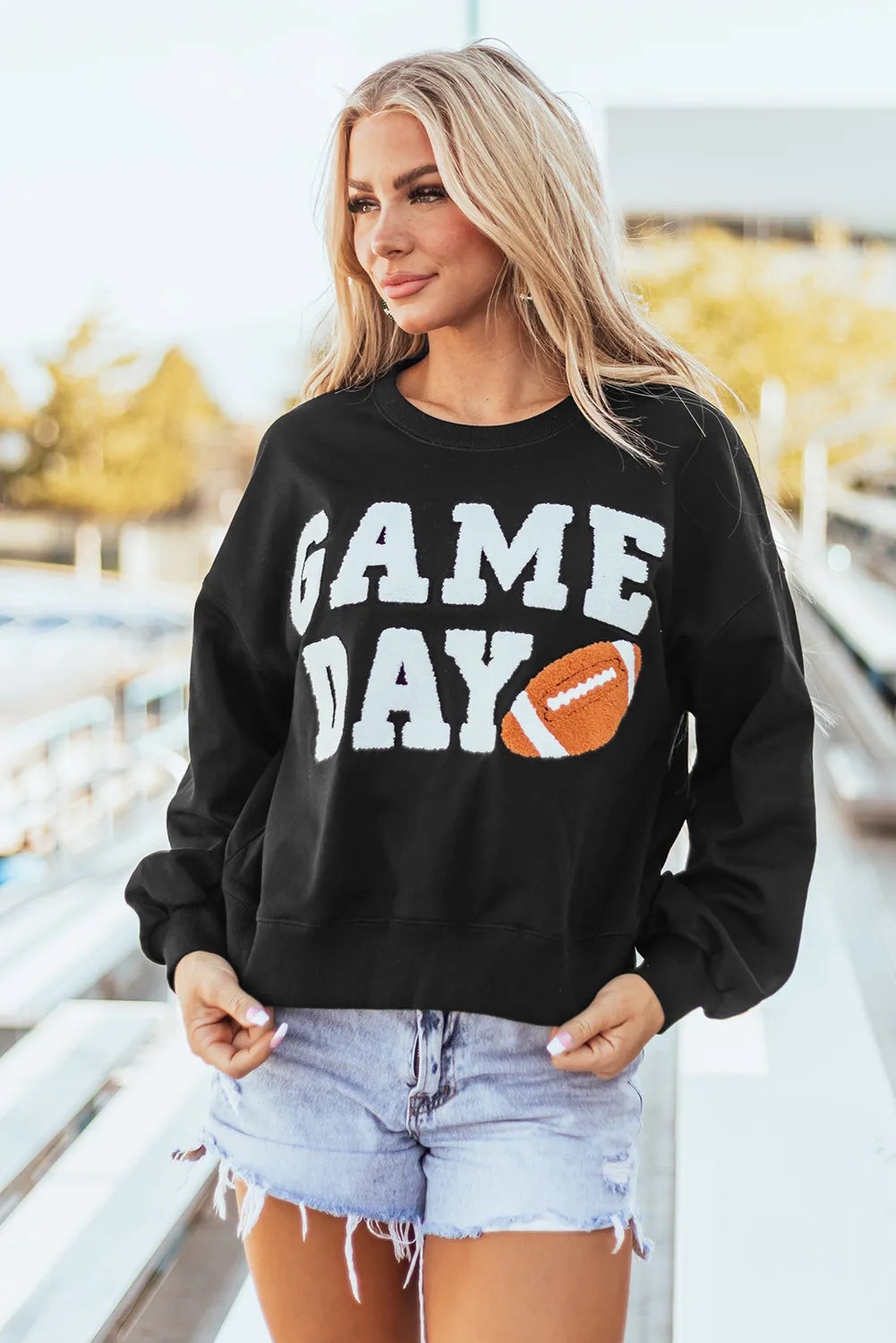 Game Day Patch Cropped Sweatshirt