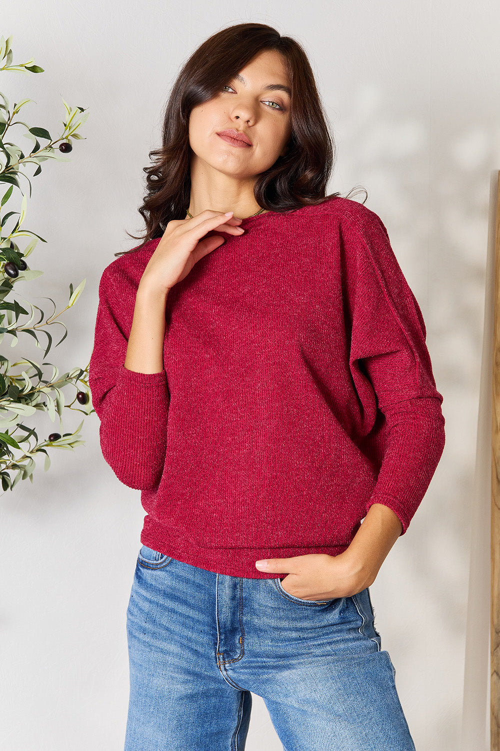 Aubrey Drop Shoulder Long Sleeve Top