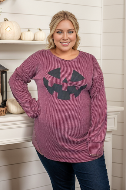 Jack O’ Lantern Graphic Long Sleeve Shirt