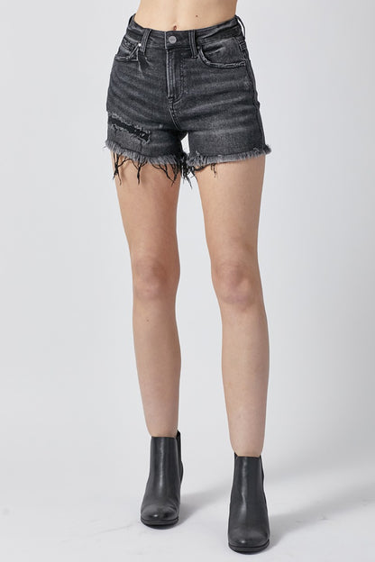 Raw Hem Denim Shorts