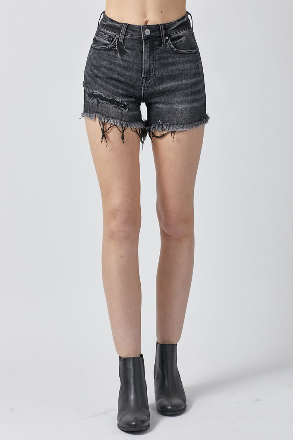 Raw Hem Denim Shorts