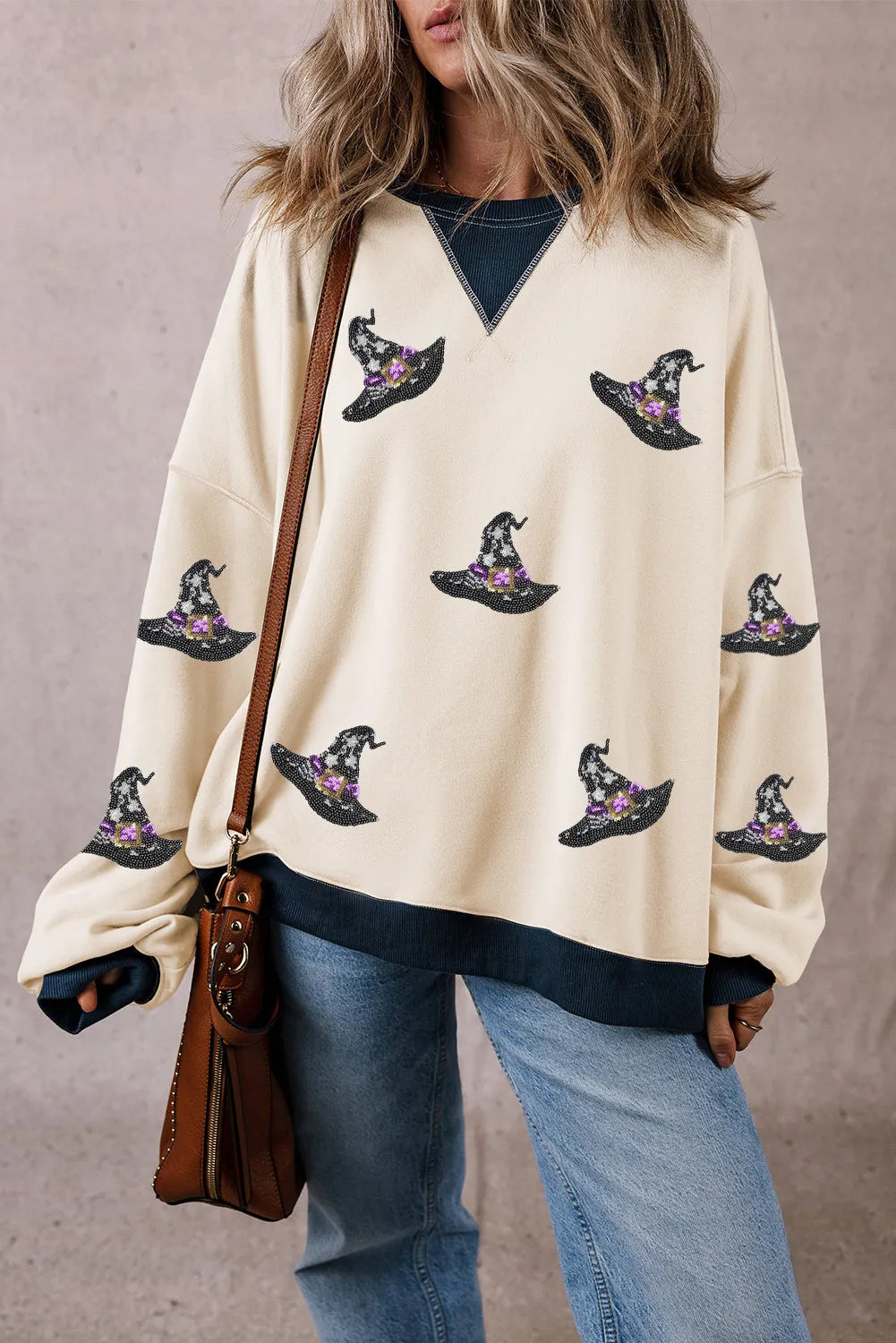 Sequin Witch's Hat Sweatshirt