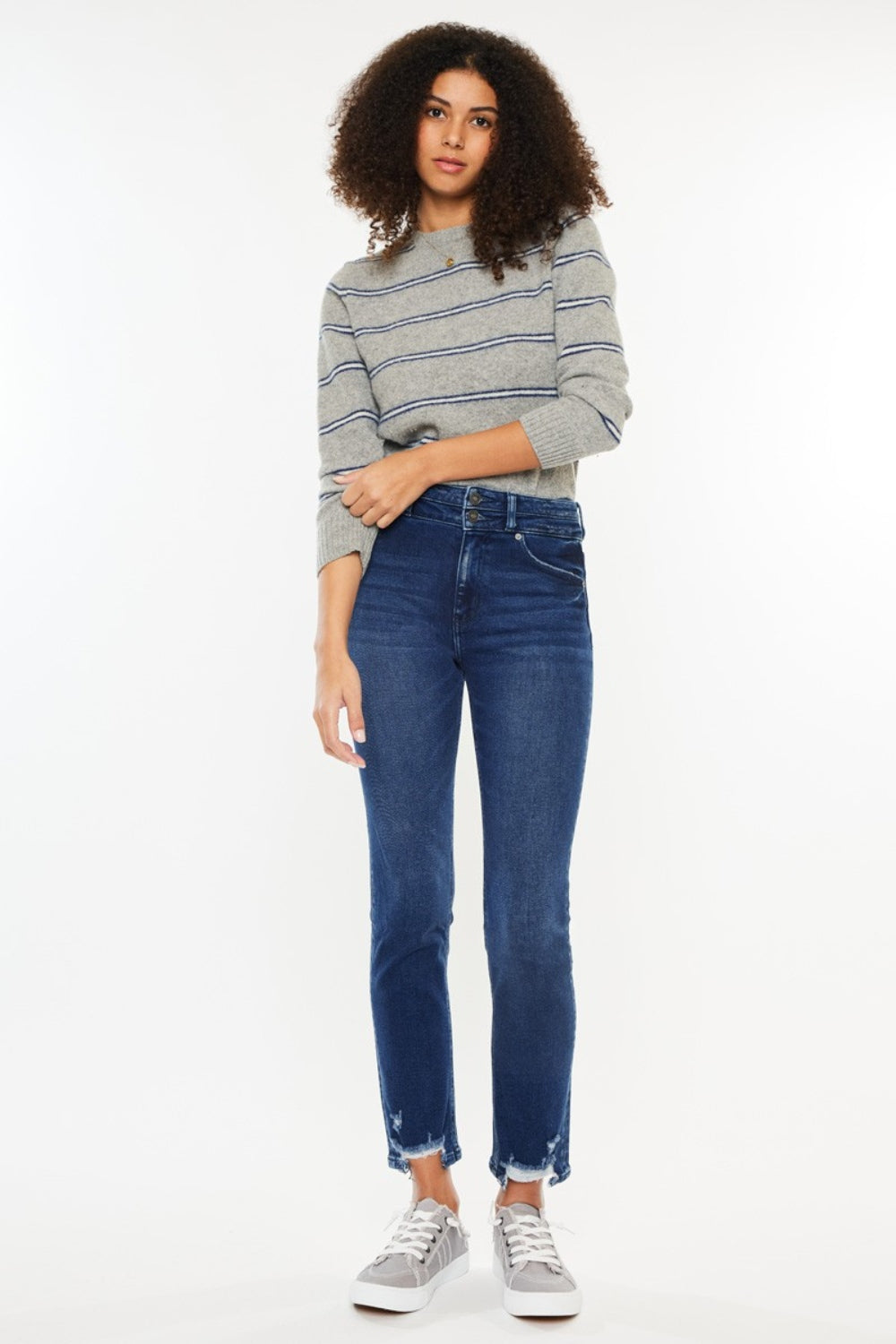 High Rise Slim Straight Jeans