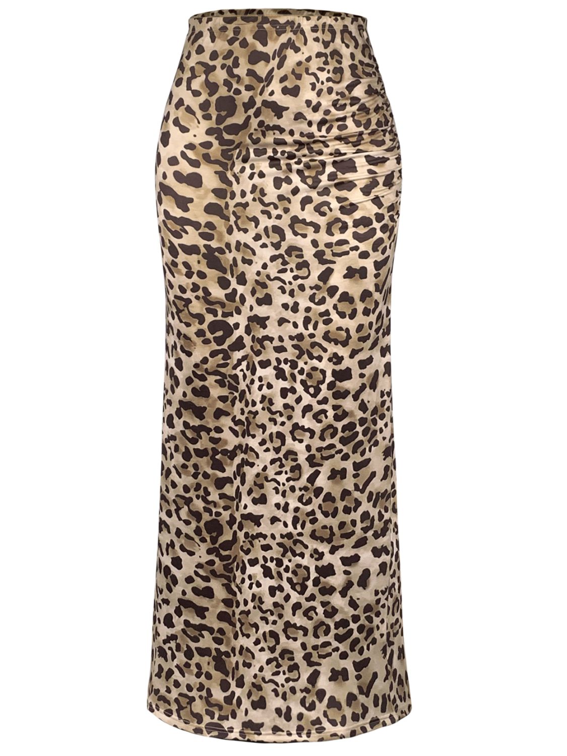 Honey Leopard Midi Skirt