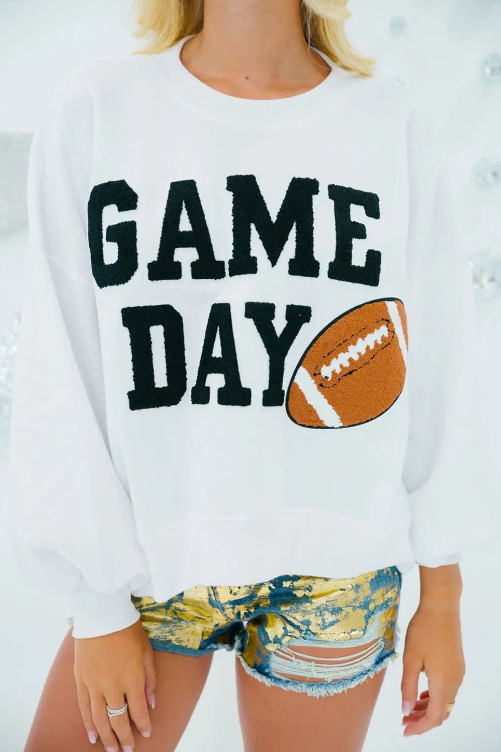 Game Day Patch Cropped Sweatshirt