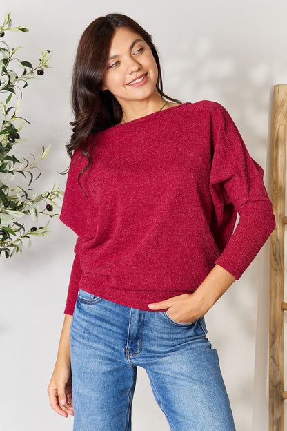 Aubrey Drop Shoulder Long Sleeve Top