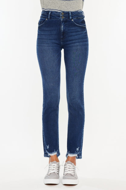 High Rise Slim Straight Jeans