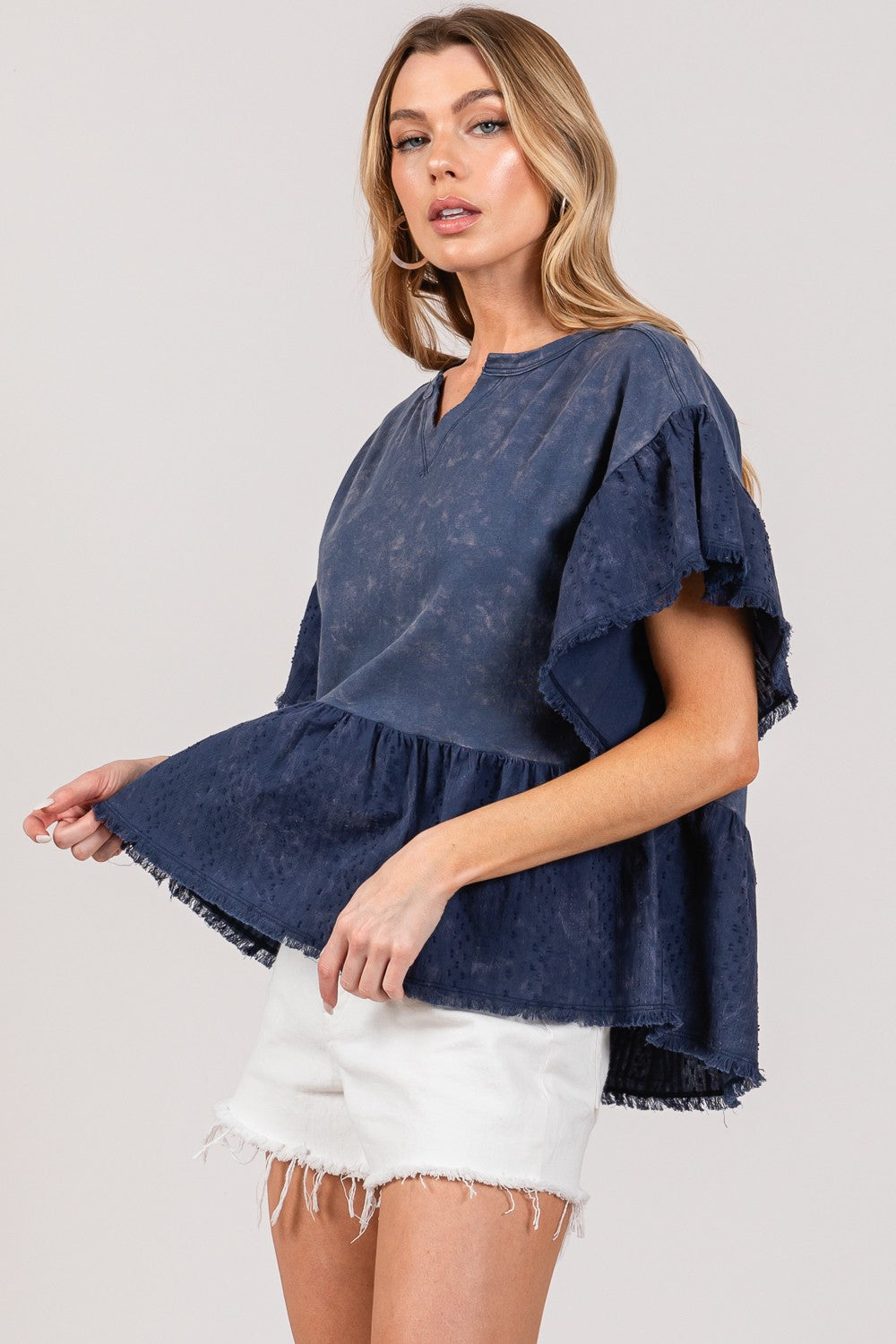 Bexley Ruffle Short Sleeve Blouse