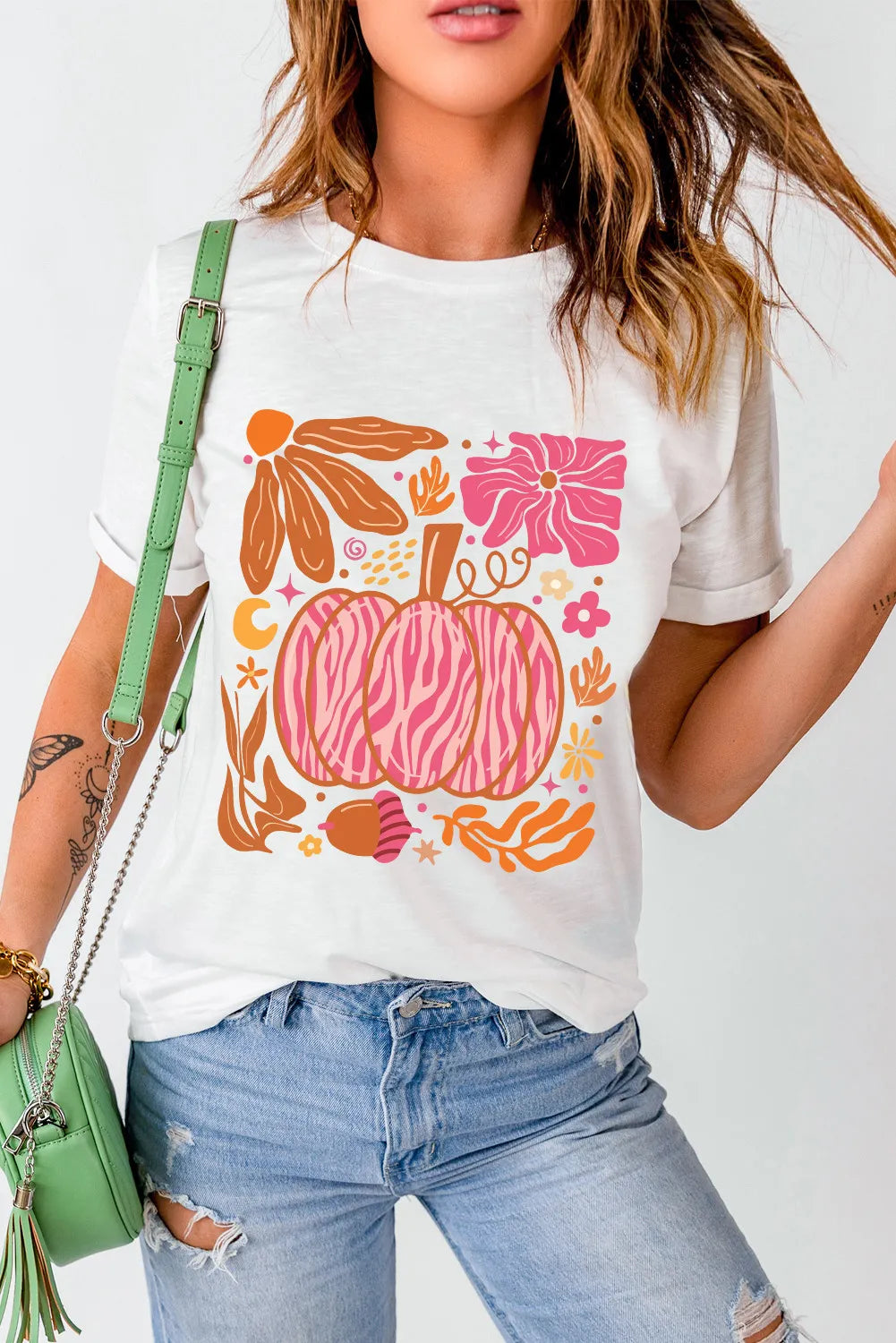 Zebra Pumpkin Graphic Tee