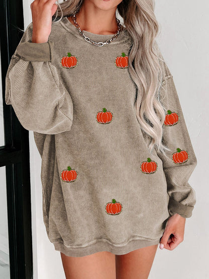 Pumpkin Patches Ribbed Sweatshirt