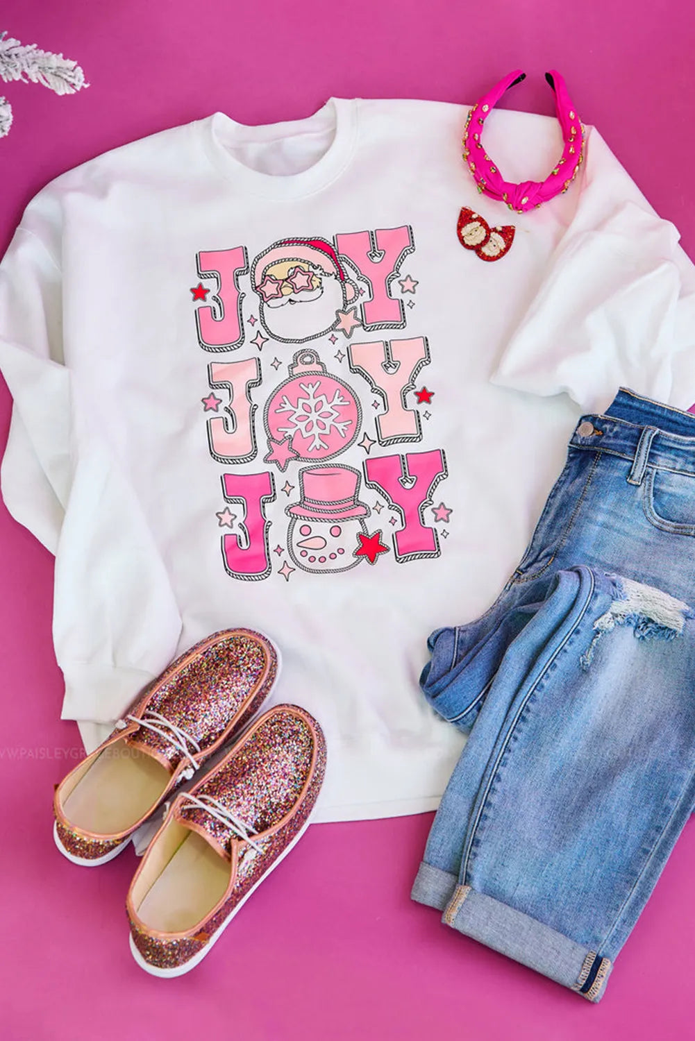 Joy Joy Joy Graphic Sweatshirt