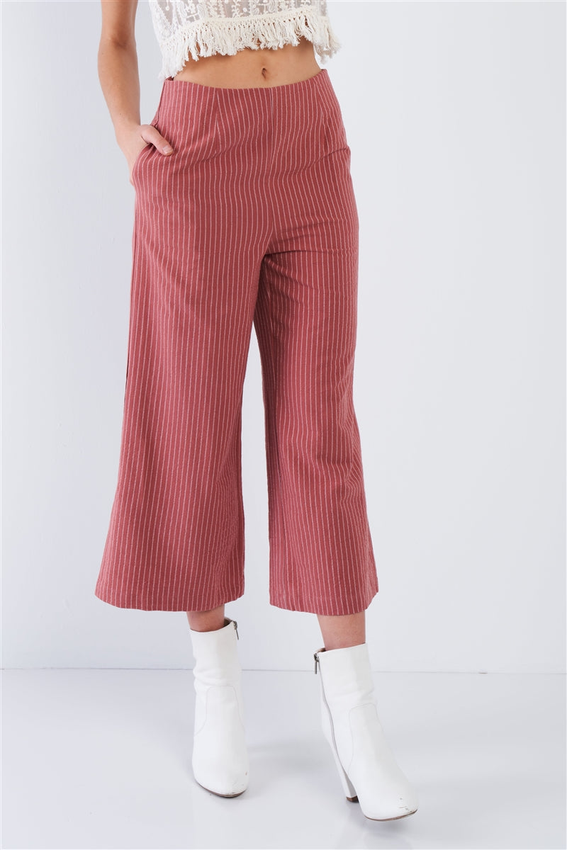 Cotton Pinstripe Pants