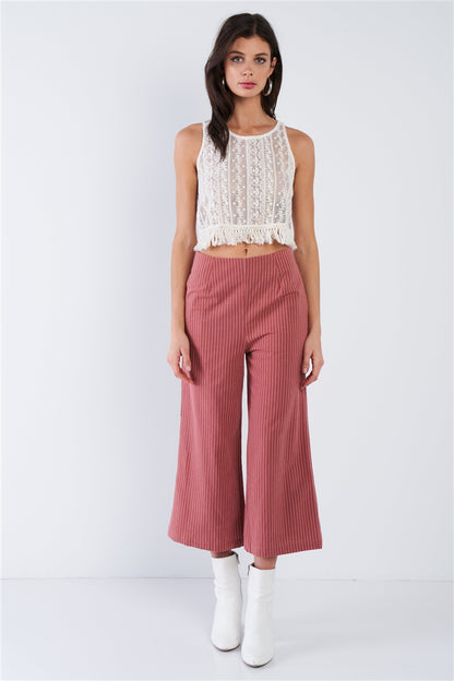 Cotton Pinstripe Pants