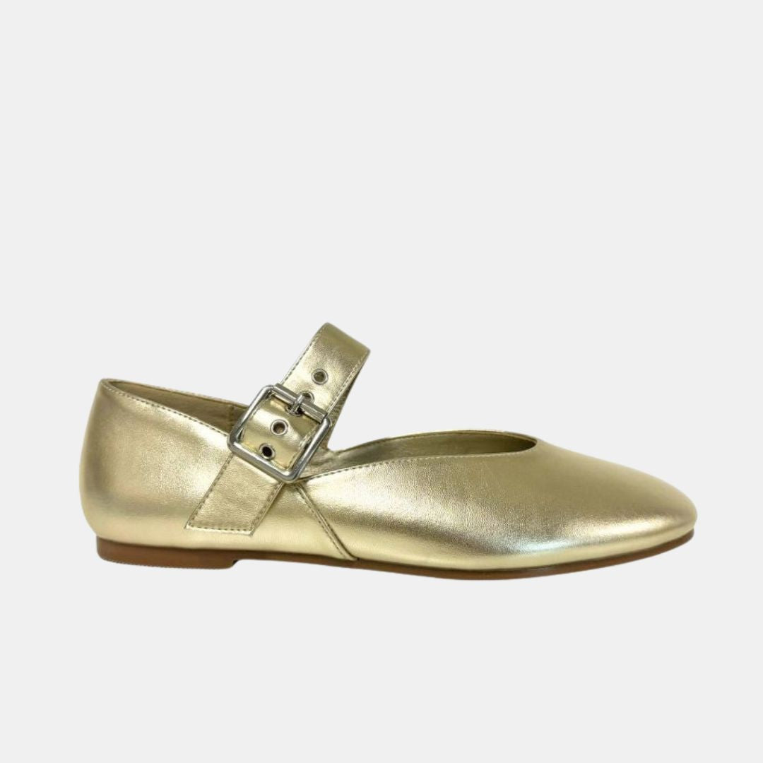 Metallic Maryjane Flat