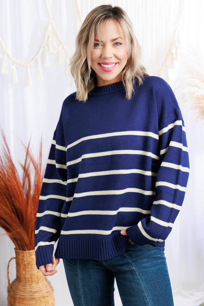 Navy Jane Striped Sweater