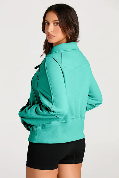 Betsy Jean Half Zip Pullover Sweatshirt