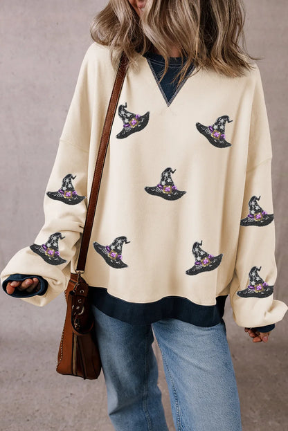 Sequin Witch's Hat Sweatshirt