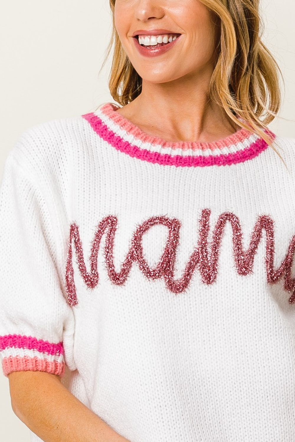 MAMA Short Sleeve Sweater