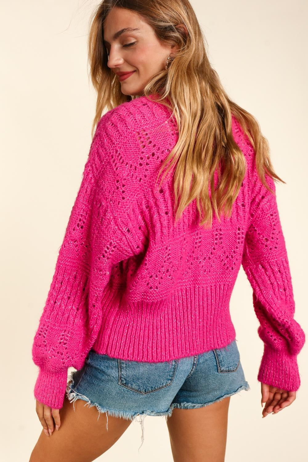 Loretta Crop Openknit Cardigan