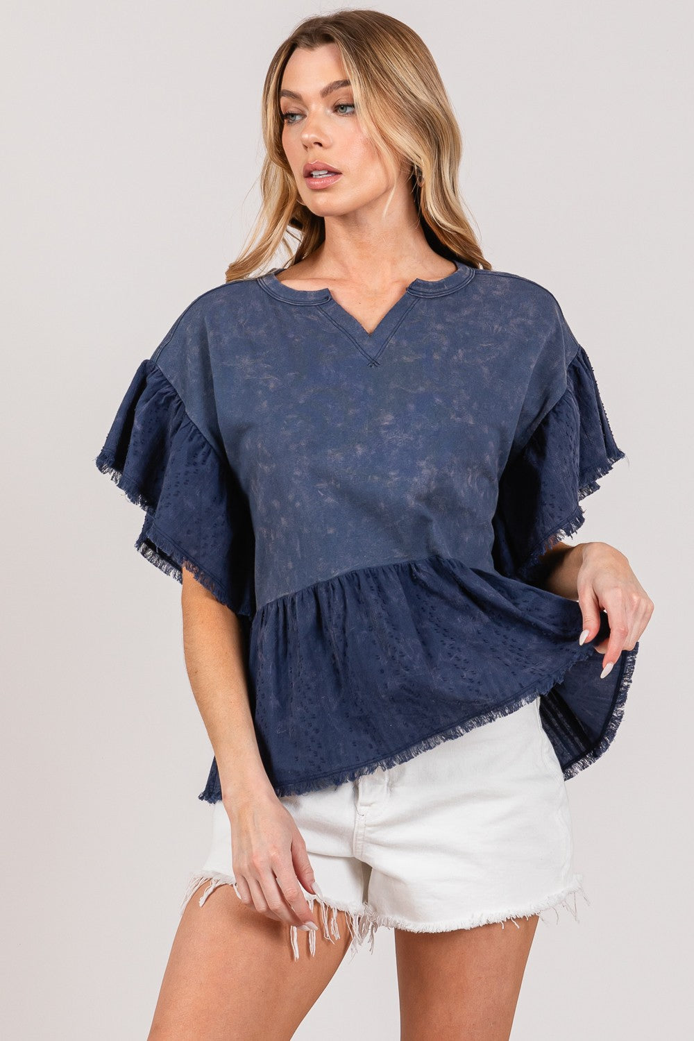 Bexley Ruffle Short Sleeve Blouse