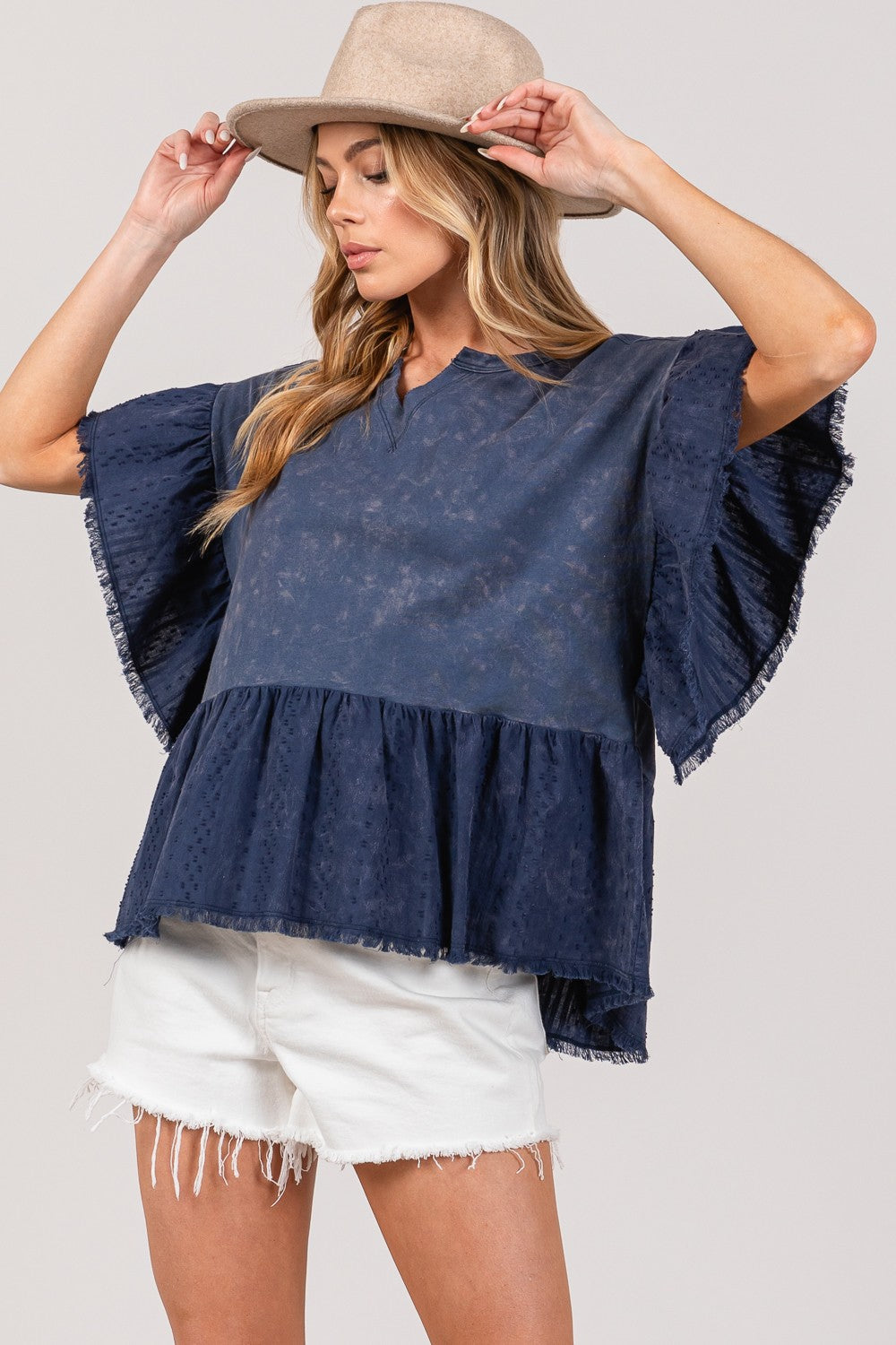 Bexley Ruffle Short Sleeve Blouse