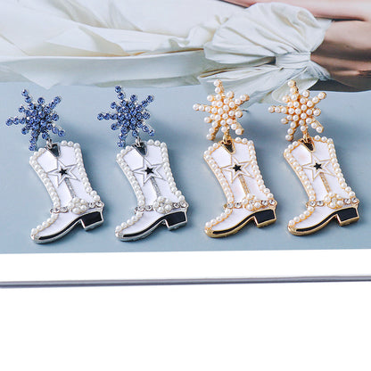 Cowgirl Boot Dangle Earrings