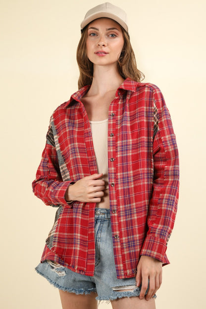 Daphne Plaid Button Up